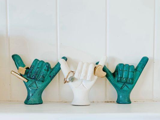 Our hand-carved soapstone Shaka Ring Holders supporting artists in Kenya