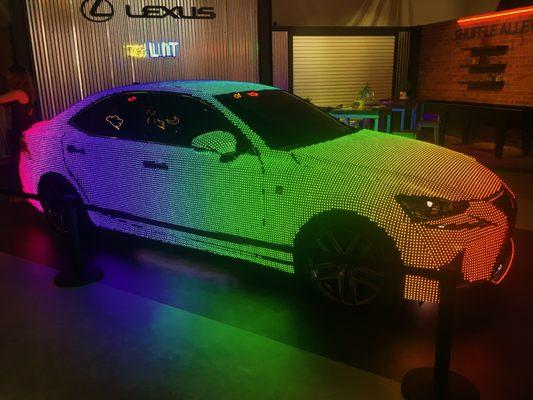 A LED Lexus that changed multiple colors