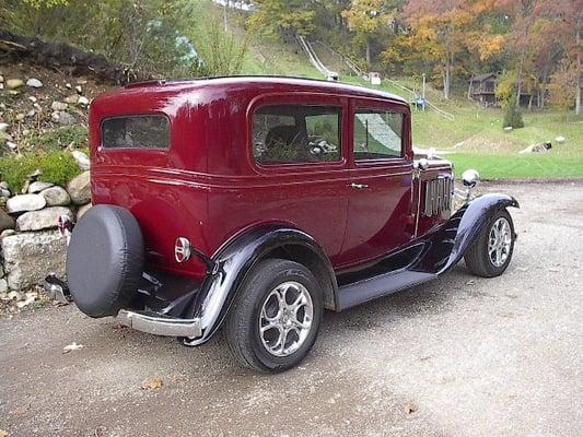 1932 Chevrolet by the ski jump in Fox River Grove!