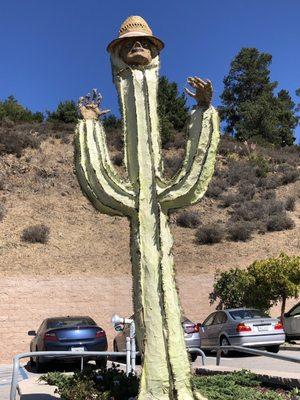 Public art in the library parking lot. Luv it! Strangely uniquely Cambria.