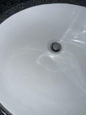 Hair left over in the sink