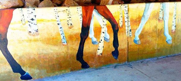 Horse hooves mural