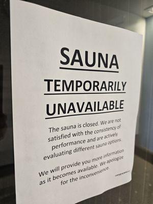 Broken sauna