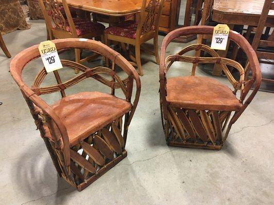 Leather & Wood Chairs *Availability may vary.