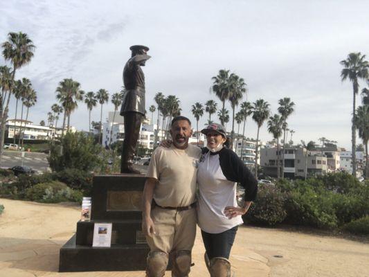 Mr. John Saucedo (Binky) and I doing some work at the USMC park in San Clemente.  #thanksforyourservicegentlemen