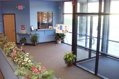 Leominster clinic waiting and reception area