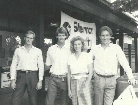 Photo of the 1st Sterman Realty Office in Haleiwa! From Left to Right: Mark Sullivan, Rick Williams, Cindy Thompson & Richard Sterman)