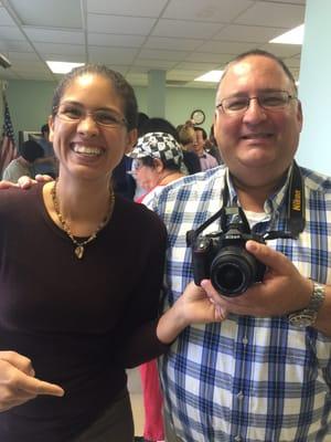 Yulimar member and Vp PR and guest Barry also vip from a nearby toastmaster club