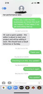 I was getting updates and then no response for weeks again.