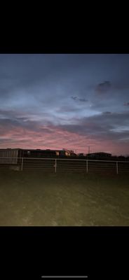 Beautiful sunsets over the barn