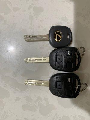 Lexus high security key cut