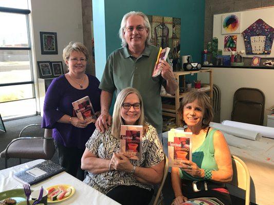 One of the Spiritual Economics home study groups that met in a private art studio.