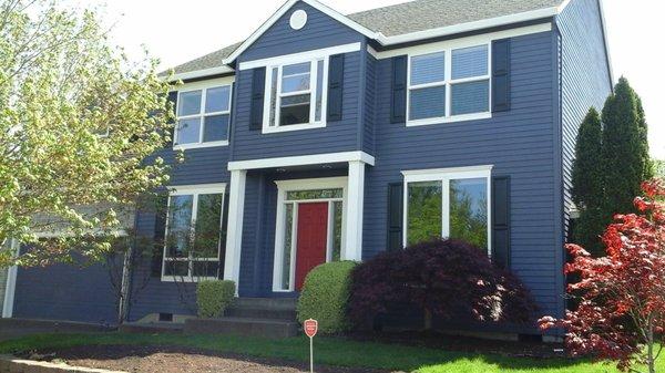 We do complete exterior projects, including pressure washing before painting any siding, trim, or doors.