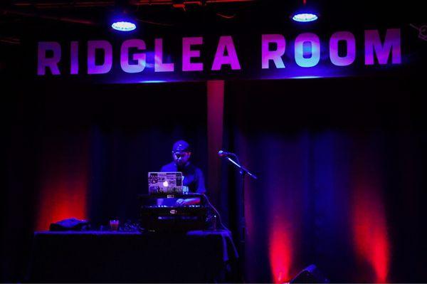 DJing a concert at Ridglea Room in Fort Worth, Texas.