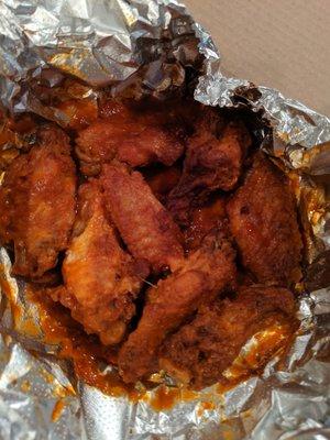 These are the wings we received. They are tiny and soggy. If they were 3.99 or less I wouldn't mind.