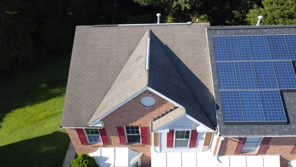 Roof Install with Solar Panels