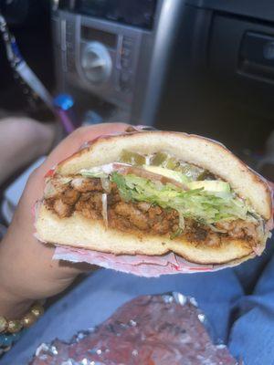 spicy pork torta