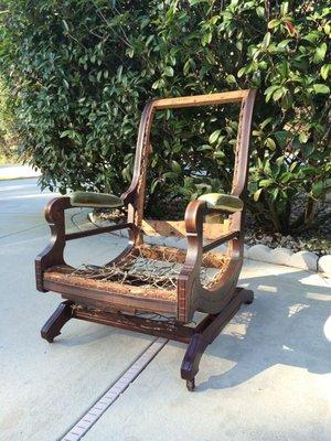 Antique rocking chair before