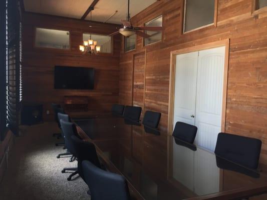 Large conference room with 20 foot granite table, windows looking straight across to the federal courthouse, 100 Mbps symmetrical internet.