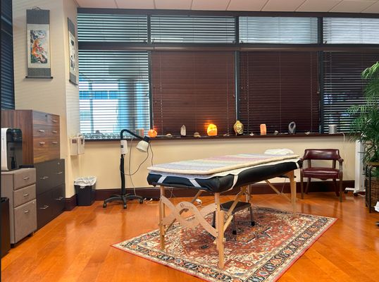 Our bright and beautiful clinic is full of large windows and wood floors, designed to offer a calming and peaceful space.