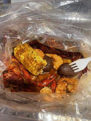 Crawfish & shrimp boil after I had to add my own seasoning