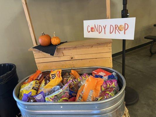 Candy drop off