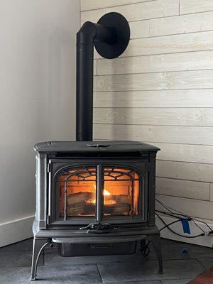 Pellet stove install