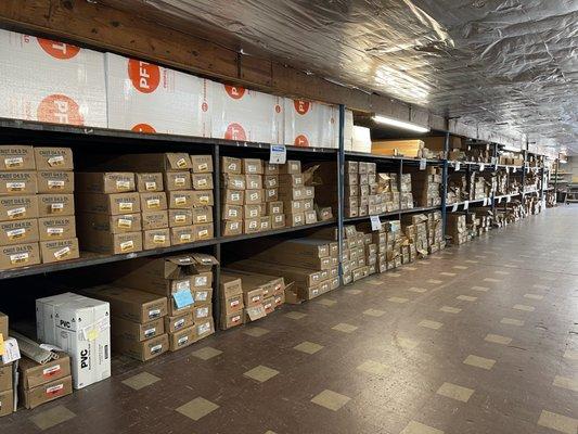 Siding Supply, INC.'s fully stocked warehouse.