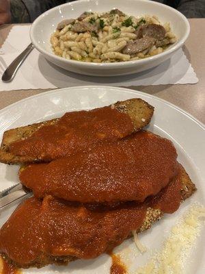 Eggplant Parm and Cavatelli La Rocca