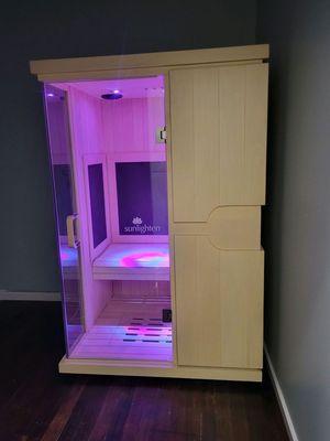 Two in house Infrared saunas available at location, plus complementary shower, cold towels, drinks and robes.