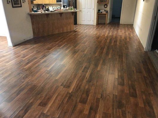 Laminate floor installations