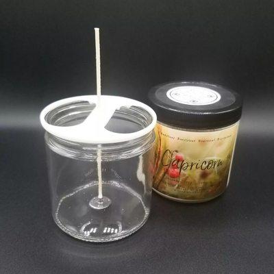 Wick holders, hold the wick perfectly center and have an opening for pouring the wax!