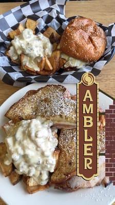 Munny Cristo and Breakfast Sandwich w/ Sausage Gravy Homefries!