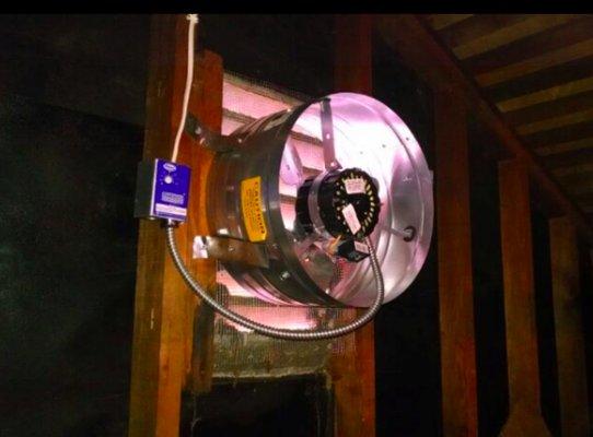 Attic fan addition