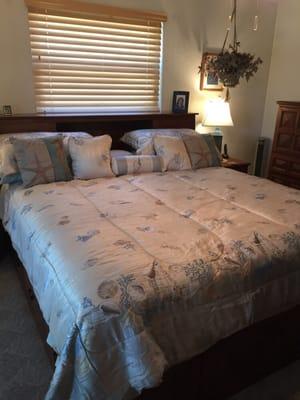 Bed from Amish Furniture by Oakwood, mattress Sterns and Foster from John's Appliance and Bedding