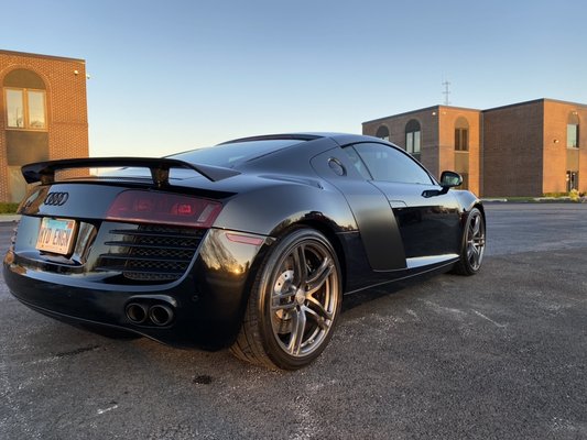 Audi R8 received paint correction and Gtechniq 2-Year coating