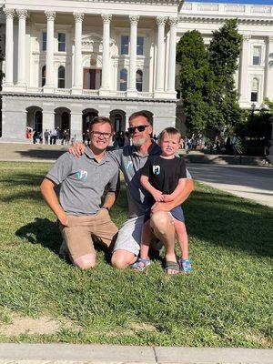 We are the owners of JD Plumbing, and the little guy in the black will be the future of our company!