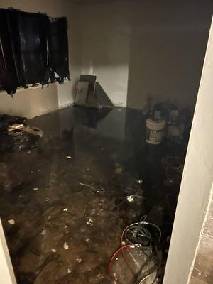 Water restoration job before