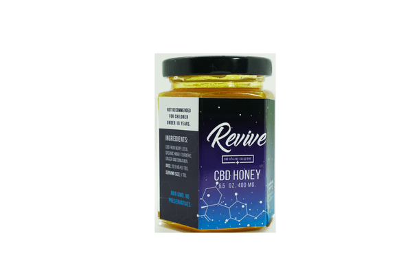 Custom CBD Honey label design for business Revive CBD seller.