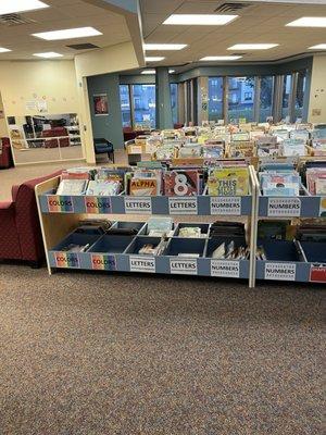 Little kids area with plenty of books to keep their attention