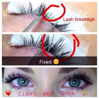 Fixed another salons work with full new set of classic mink lashes.