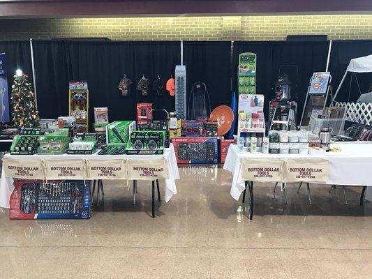 Setup at a local business expo. Gives a good idea of products we carry.