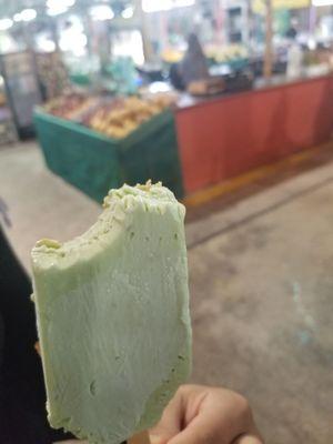 Avocado creamy ice pop