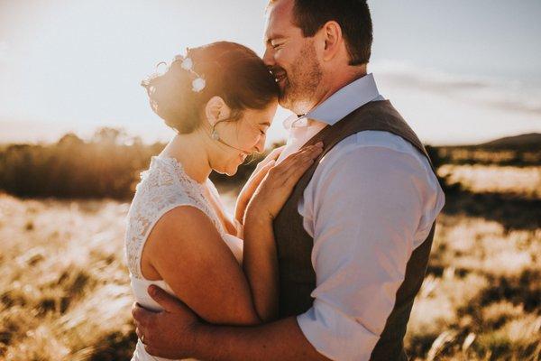 Outdoor wedding in Albuquerque, New Mexico.