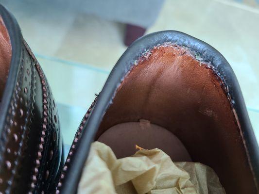 Allen Edmonds Coral Gables Defective Shoes Sold and Pilar Refused to Refund