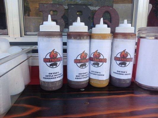 BBQ sauce choices, one better than the next