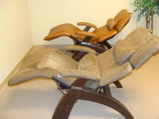 Specific zero gravity chairs for patient comfort