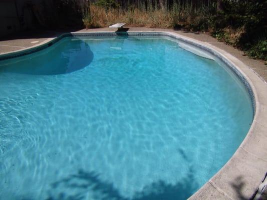 After Picture of pool, once we cleaned the pool and refilled. Looks Beautiful !!!