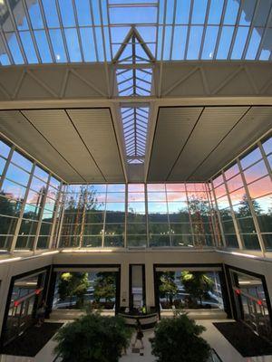 Atrium at sunset