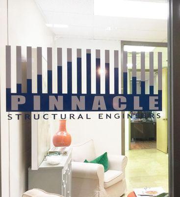 Give your office a professional look with window graphics.